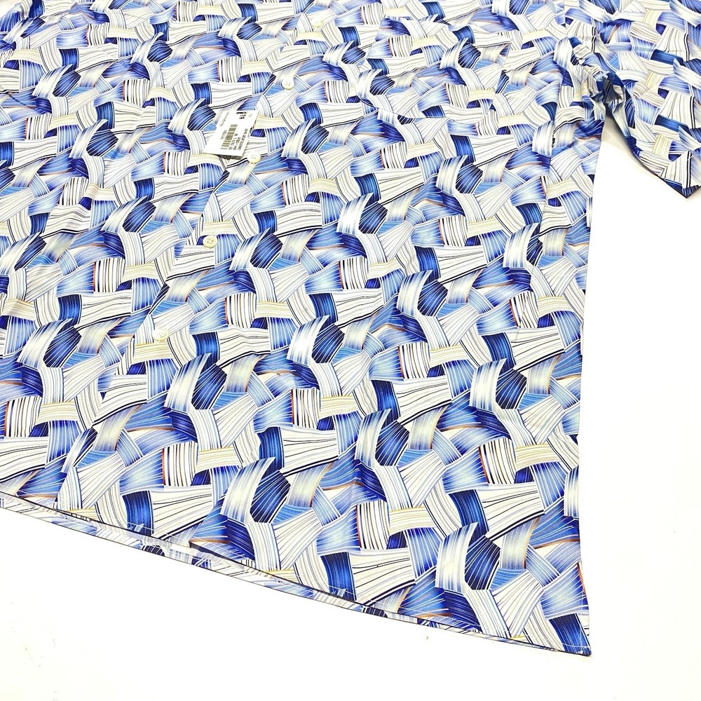 Solemare Maus & Hoffman Mens L Button Up Shirt All Over Print Abstract Short - Picture 3 of 14